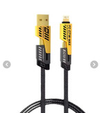 کابل تبدیل مدل USB / USB-C به USB-C / لایتنینگ توزو مدل 4IN1 Flat Wire اصلی - مشکی